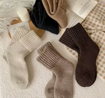 Arona Cozy Knitted Fleece Lined Crew Socks